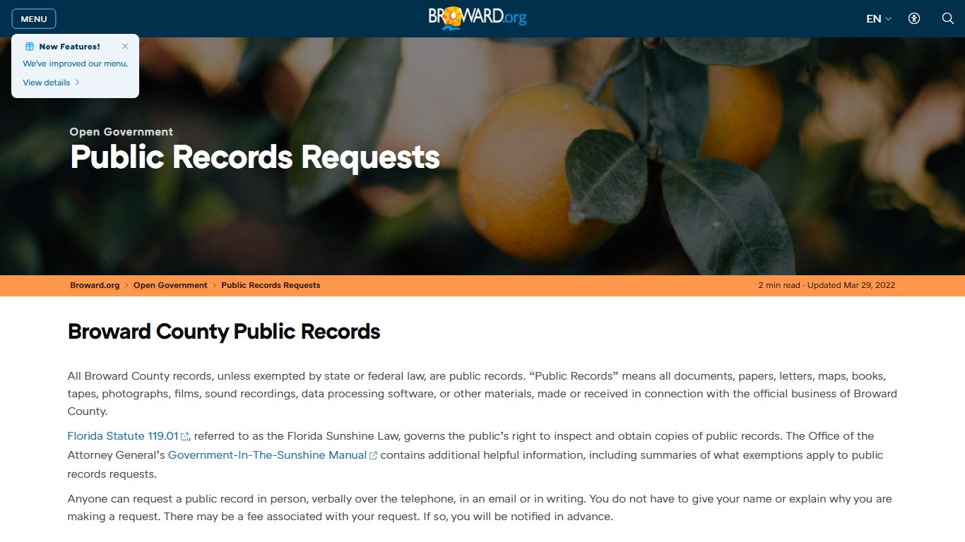 Public Records Requests Public Records Requests - Broward County, Florida